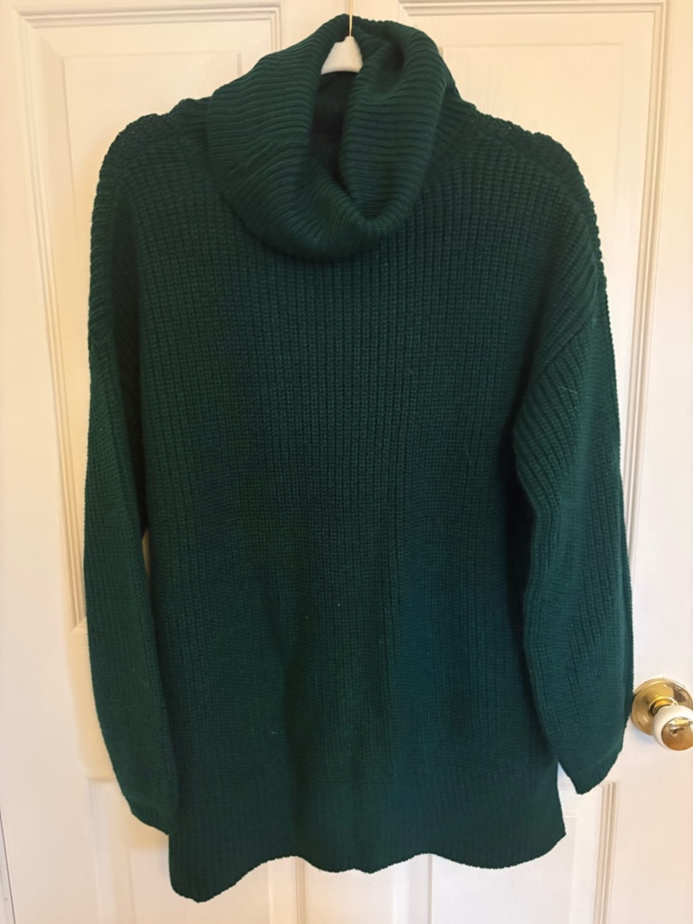 Vero Moda Forest Green Ribbed Cowl Neck Sweater